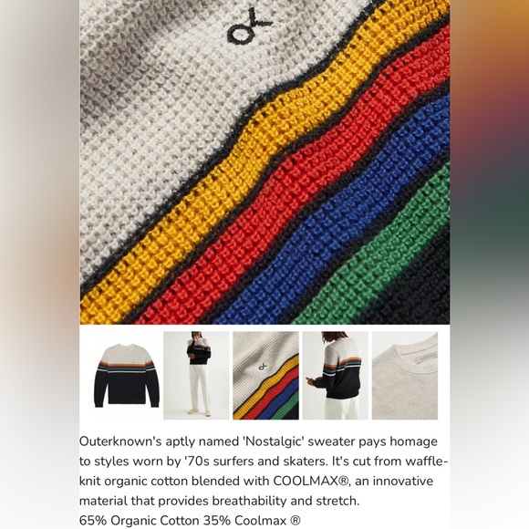 Outerknown Nostalgic Sweatshirt L - Picture 9 of 13